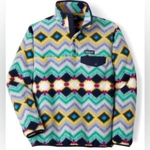 Patagonia Women's Lightweight Synchilla Snap-T Fleece Pullover medium colorful